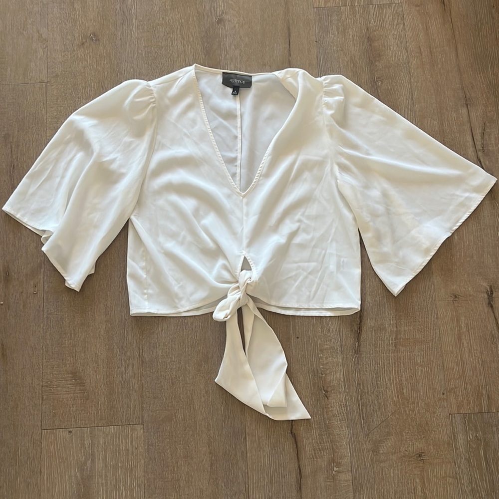 Drapey white top
